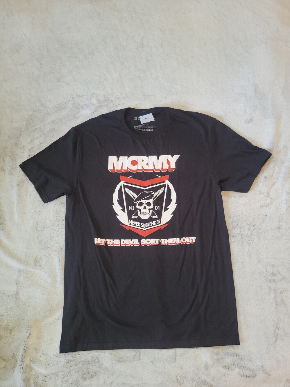 My Chemical Romance Unisex Large  MCRMY Never Surrender Black Tshirt Band Punk